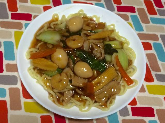 超簡単☆旨い!醤油味のあんかけ焼きそば